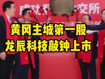 黄冈主城第一股!龙辰科技敲钟上市