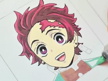 鬼灭九宫格系列,炭治郎旁边画谁好呢?#手绘 #炭治郎 #鬼灭之刃 #梅森尼斯丙烯马克笔