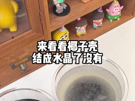 椰子壳真的可以结成水晶啊!#水晶椰子壳 #水晶 #解压 #手工diy #奇奇怪怪的