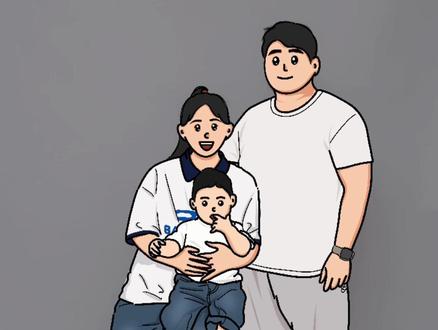 手绘全家福来喽#灵魂画手 #原来画画如此简单 #创作者中心 #创作灵感