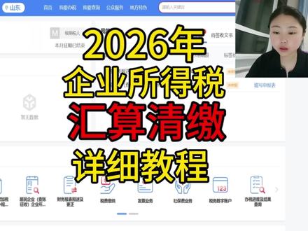 2026年企业所得税汇算清缴全流程,超级详细,小微企业申报详解#会计实操 #零基础学会计 #汇算清缴#小微企业#所得税汇算清缴 #企业所得税 #会计
