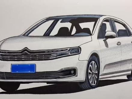 手绘东风雪铁龙C6,喜欢吗 #画车 #东风雪铁龙C6 #雪铁龙c6