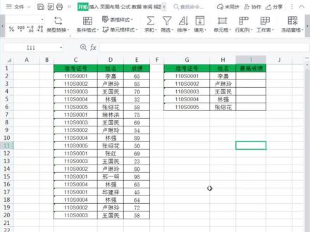 怎么快速查找出学员的最高成绩,maxifs函数使用方法#Excel #excel函数 #办公软件技巧 #办公软件 #wps表格#大成教育 #同城热点 #抖音小助手