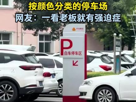 按颜色分类的停车场,网友:一看老板就有强迫症~#