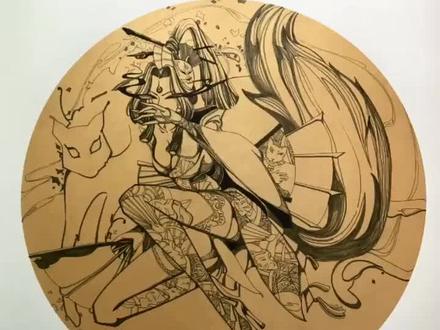 不知火舞——魅语。#画画 #王者荣耀 #纹身手稿