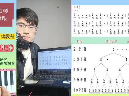 口风琴:第3课《小星星》,简谱基础教学,跟伴奏音乐演奏口风琴#小星星儿歌 #识谱 #唱谱 #简谱 #钢琴简谱 #口风琴课 #乐理知识 #乐理 #口风琴演奏 #音乐教育
