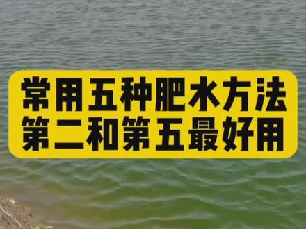 常用五种肥水方法,第二种和第五种最好用#三农 #水产养殖技术 #高密度养殖 #四大家鱼养殖 #新农人计划2023