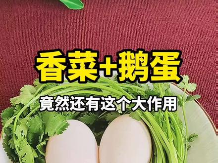 香菜+鹅蛋,没想到这么厉害,食物的力量,小妙招大用处