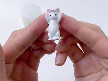 制作夹心迷你小猫🐈 #捏捏乐#解压玩具#这个太好玩了