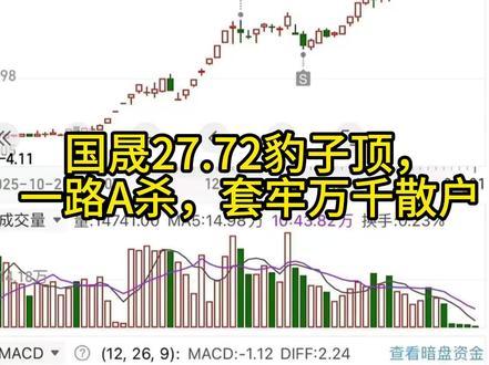 国晟科技27.72豹子顶后一路A杀 国晟科技27.72豹子顶后一路A杀#国晟科技 #鑫多多 #散户 #跌停 #理财有风险投资需谨慎