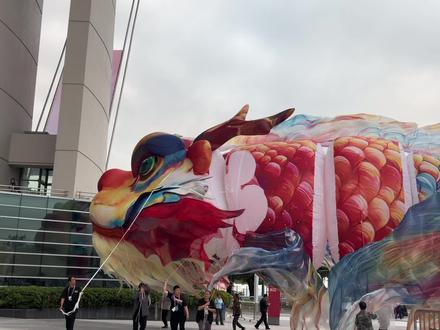 来看一看鳌鱼白天的样子吧,这是快完工的时候