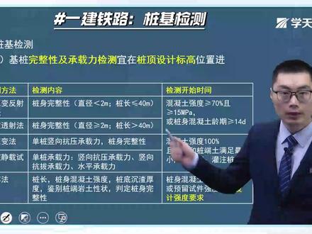 桩基础检测项目的总结 一建铁路知识点:桩基础检测#一建铁路