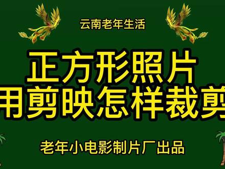 正方形照片用剪映怎样裁剪