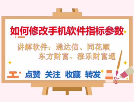 A股基础:手机如何修改指标参数,五分钟学会,让炒股更上一台阶