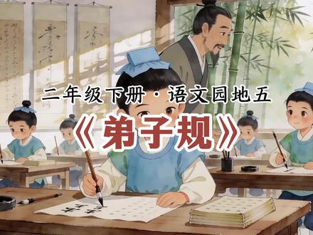 二年级语文园地(五)日积月累《弟子规》。#小学二年级语文 #二年级语文下册 #日积月累学语文 #二下语文 #弟子规