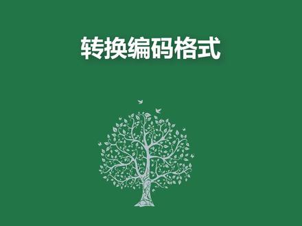 转换编码格式#excel技巧