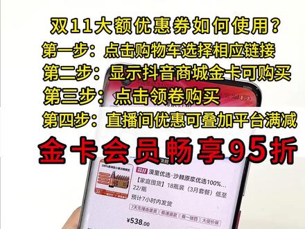 双十一购物狂欢节,怎么买才划算,一个视频教会你 #双十一 #购物券 #双十一省钱 #漠里优选 #沙棘原浆