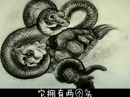 沙画四大神兽篇#玄武 @抖音小助手 #抖知识 #山海经