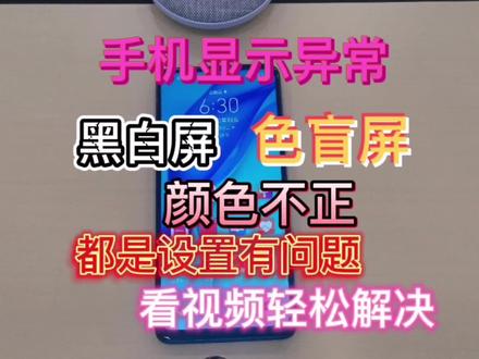 手机显示异常,屏幕颜色不正常,黑白屏,设置改一下就好了! #手机设置 #手机显示黑白 #手机故障解答