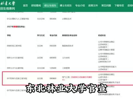 这所东北211,也招电气硕士了! #东北林业大学 #水木珞研 #电气考研 #电气考研院校难度排行