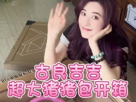 #古良吉吉开箱 #超大包 超级大的猪猪包到了~快乐开箱,可以装小狗的包包#包治百病 #618开箱 #购物分享