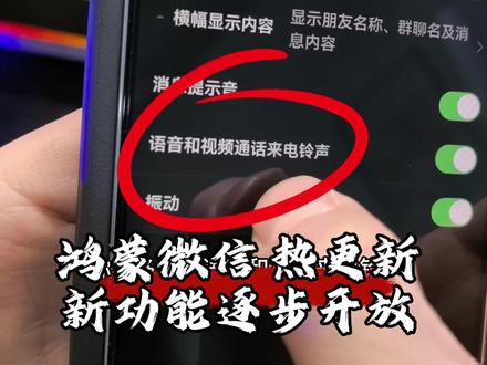 鸿蒙微信热更新“语音和视频来电铃声”新功能 #华为 #鸿蒙微信 #鸿蒙越用越香 #我的鸿蒙体验 #鸿蒙6