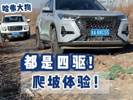 瑞虎8Pro VS 哈弗大狗!都是四驱!爬坡体验!#瑞虎8pro @奇瑞汽车