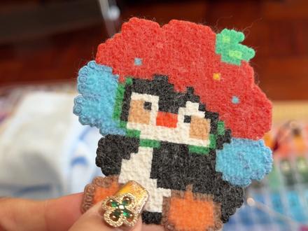 手工vlog|拼豆毛巾烫的全过程,冬天谁不想要一个毛茸茸的拼豆挂件呀。#拼豆 #拼豆毛巾烫 #手工diy #烫豆教程 #拼豆挂件