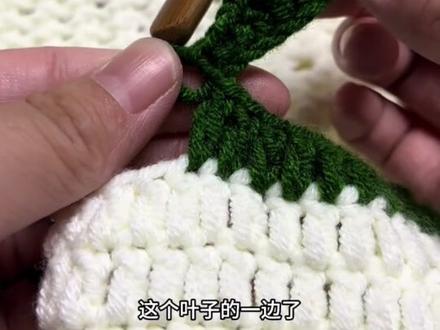 像兔子耳朵一样的叶子钩织教程#手工钩织