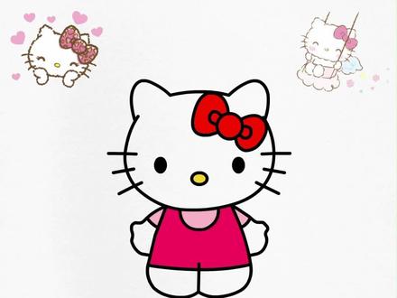 猫有九条命,唯有一颗心!可爱的凯蒂猫画法 #简笔画 #儿童简笔画 #亲子教育