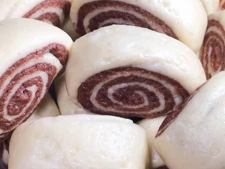 双色馒头这样做,营养又健康,好看又好吃,#馒头#花样面食