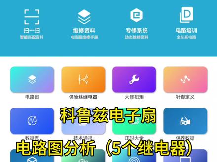 科鲁兹电子扇电路图分析(5个继电器)#195修车云 #汽修人 #修理厂 #汽车知识分享 #汽车维修技术