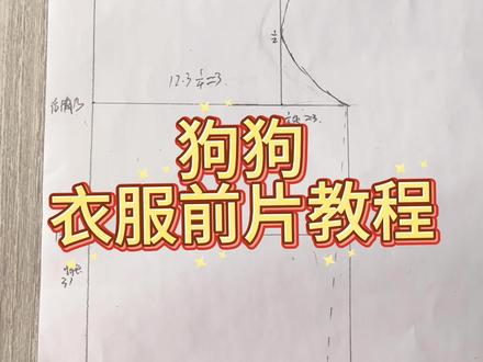 狗狗衣服前片教程来了 #狗狗衣服制作 #狗衣服教程