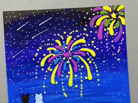 丙烯马克笔画元旦新年主题画,简单易学!#元旦主题画 #新年主题画 #丙烯马克笔 #儿童画