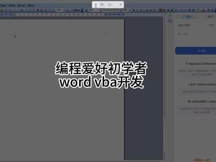 编程爱好初学者word vba开发