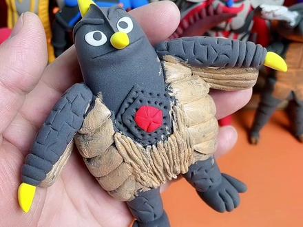 奥特曼宇宙大怪兽怪兽贝蒙斯坦来啦#粘土 #创作灵感 @抖音小助手