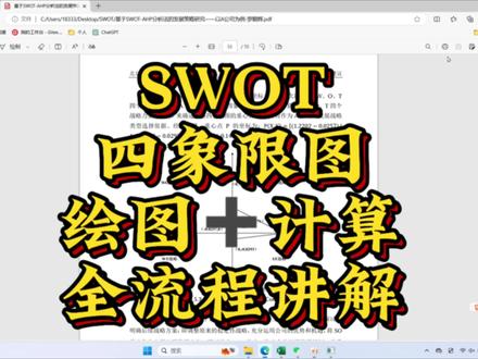 #swot分析 四象限图坐标计算,一秒钟绘图