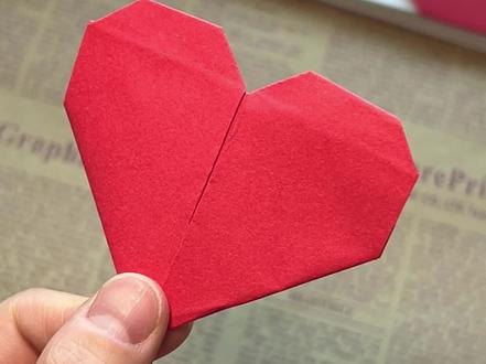 爱心书签 折一个心心送给你!#折纸教程 #手工 #心意