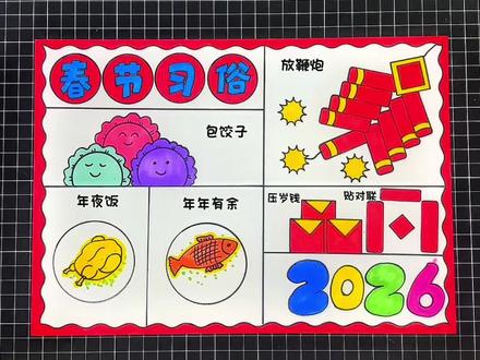 春节习俗手抄报 #春节习俗