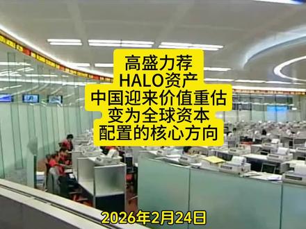 高盛力荐HALO资产,中国成为全球资本配置的核心方向#财经知识