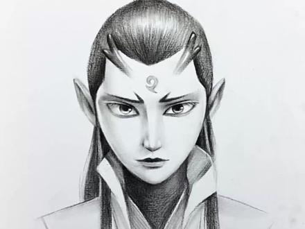 敖丙的画法,Q版,有颜色-抖音