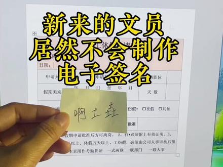 新来的文员既然不会制作电子签名#WPS #办公技巧 #电脑知识 #excel技巧 #上热门