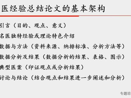 基于医案数据的名老中医经验总结论文写作框架