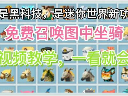 送给粉丝的召唤坐骑视频教学