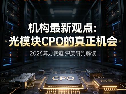 机构最新调研观点:光模块 CPO 的景气度再确认与布局逻辑 #CPO #光模块 #光通信 #财经干货 #股民交流