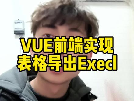 前端vue实现表格导出execl #vue
