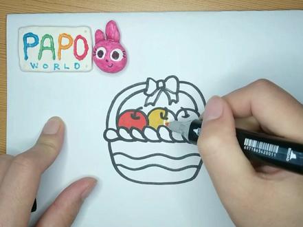 泡泡兔教你画水果篮子#简笔画 #画画 #手绘 #创意美术 #少儿美术 #马克笔 #儿童画 #儿童简笔画 #水果