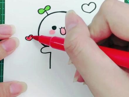 可爱的长草颜团子~#绘画教程 #简笔画 @抖音小助手
