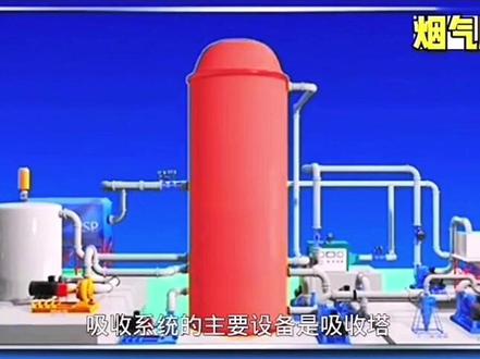 烟气脱硫的工艺流程3D动画#脱硫 #烟气脱硫 #烟气脱硫脱硝 #脱硫塔 #脱硫脱硝