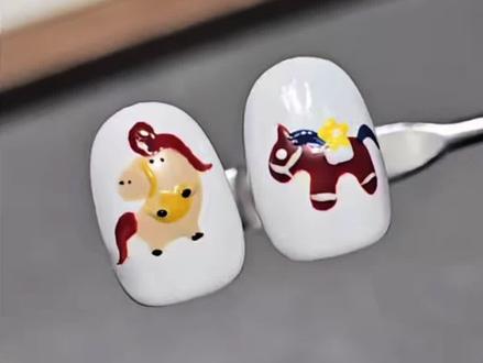 点珠笔画邪修又来啦今天画两只小马